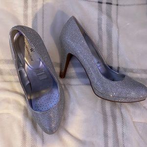 Sparkly grey heels